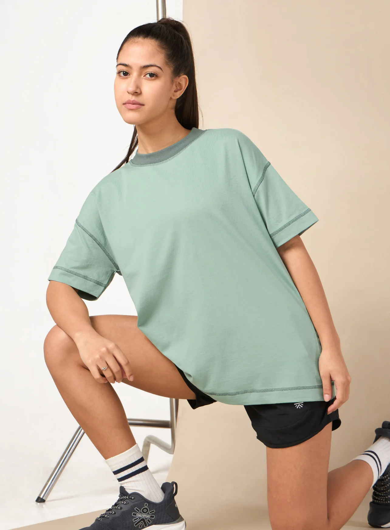 Women's Green Relaxed Lounge T-shirt