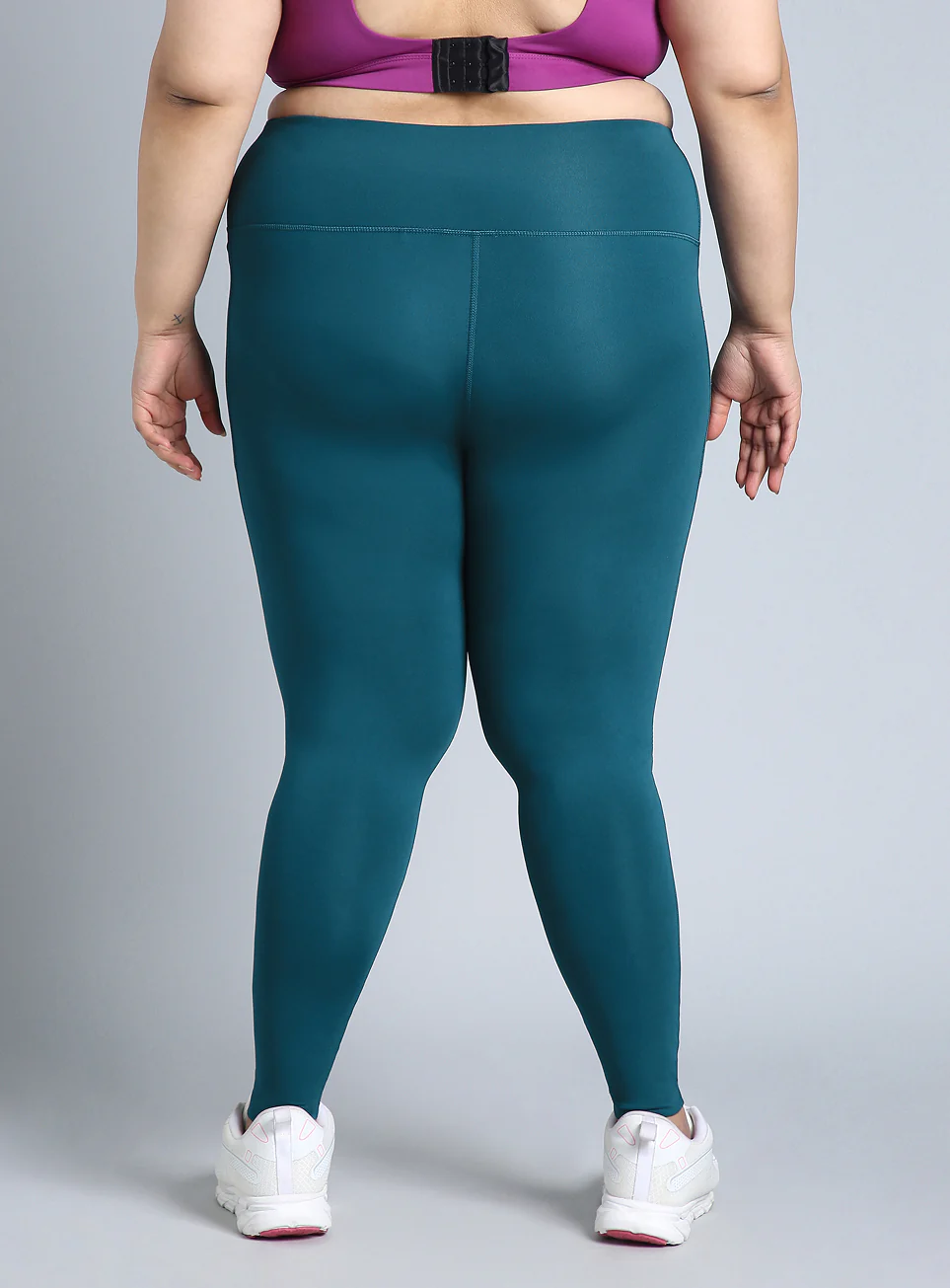 Women's Green Training Plus Size Tights - Image 6