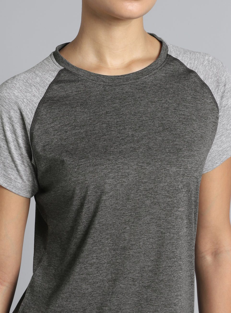 Women's Grey Active COMFORtech Colorblock T-shirt - Image 7