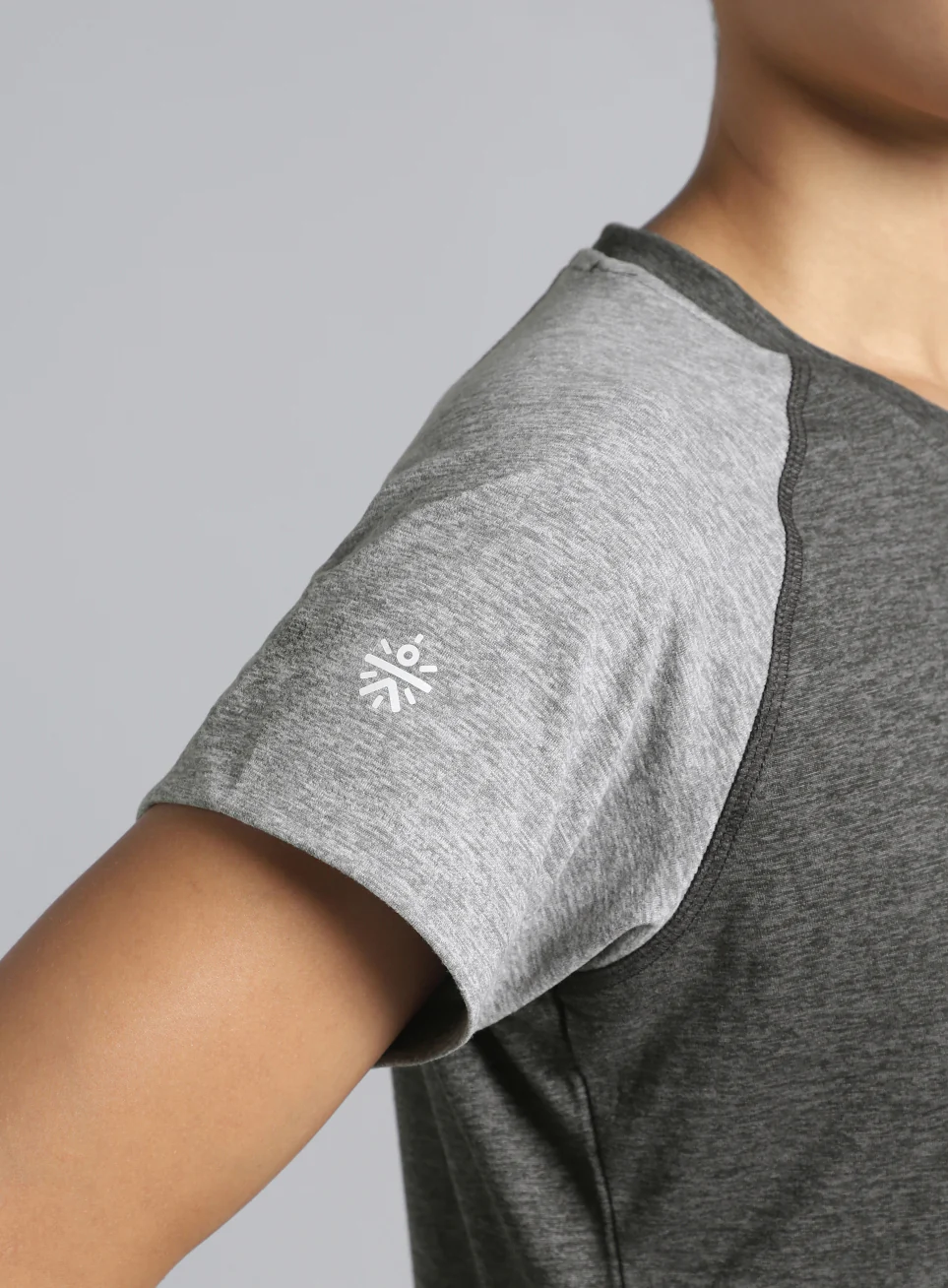 Women's Grey Active COMFORtech Colorblock T-shirt - Image 8