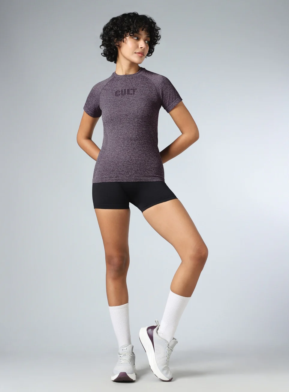 Women's Grey Contour Seamless T-shirt - Image 3