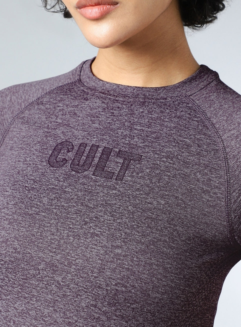 Women's Grey Contour Seamless T-shirt - Image 7