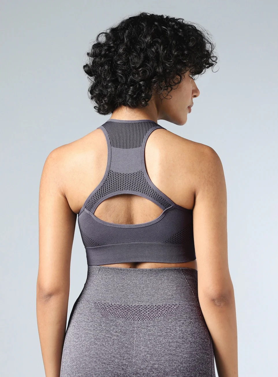 Women's Grey Momentum Medium Support Seamless Bra - Image 6
