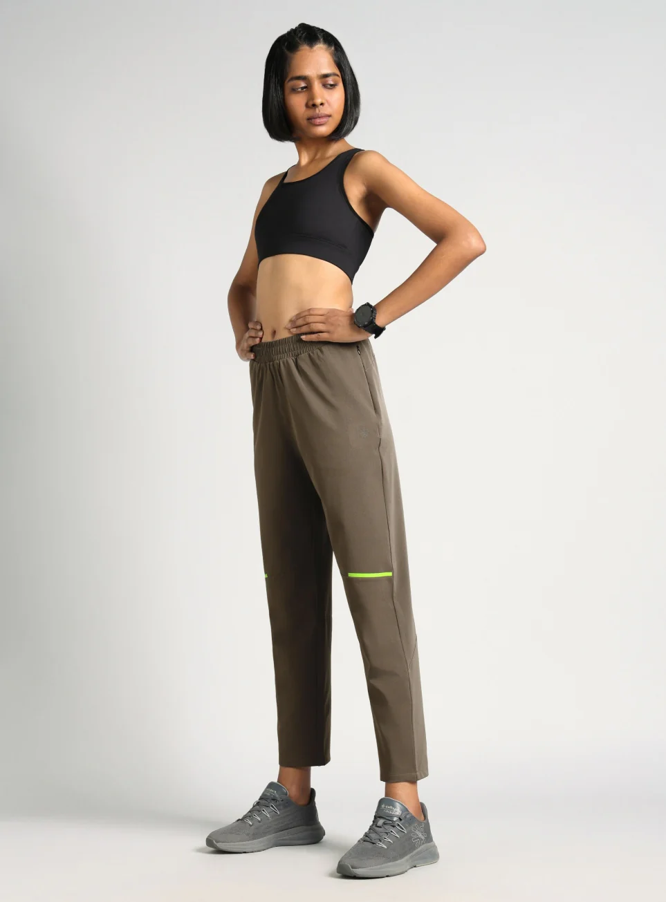 Women's Grey Pace Pro Running Trackpants - Image 2