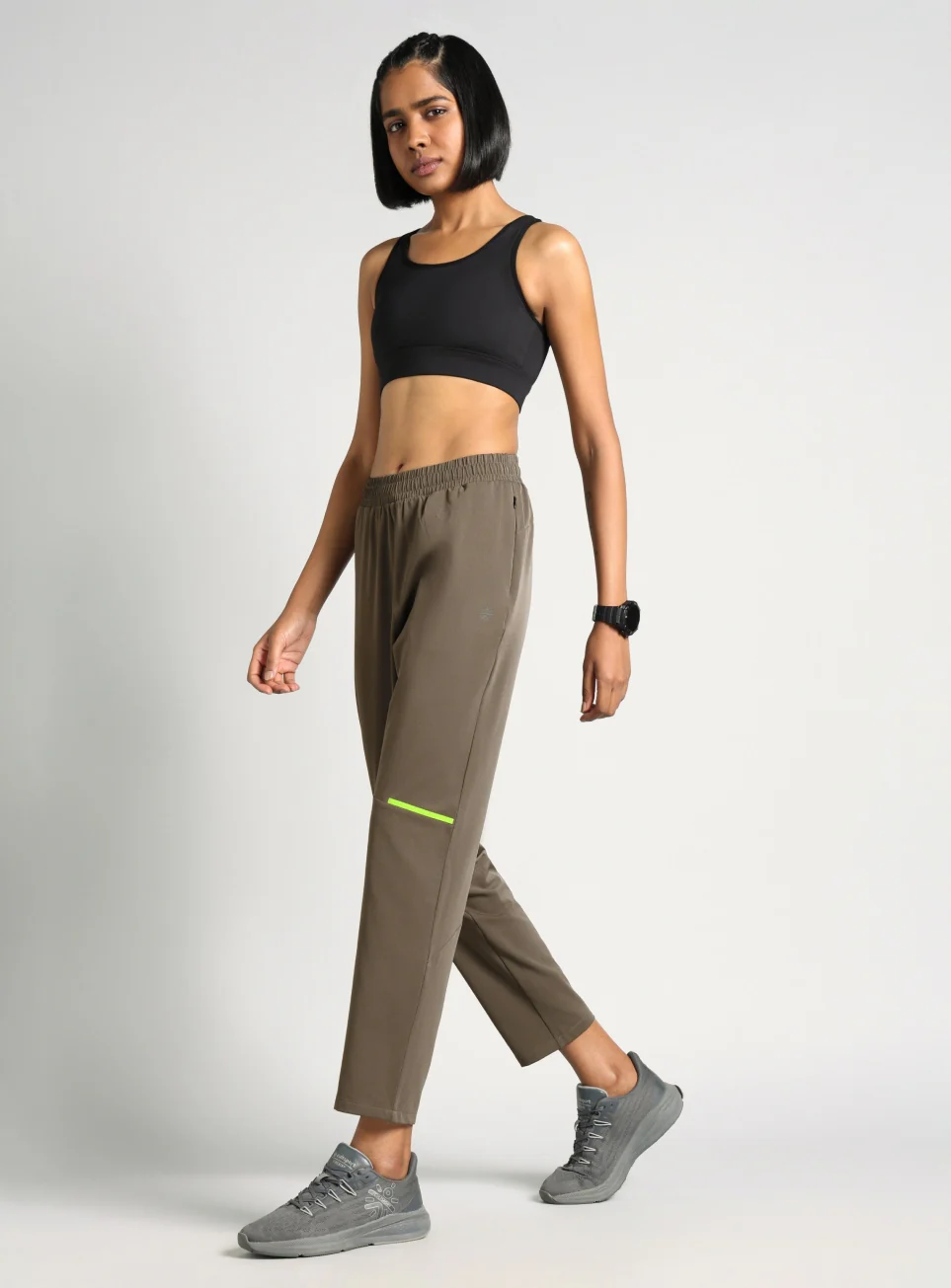 Women's Grey Pace Pro Running Trackpants - Image 3