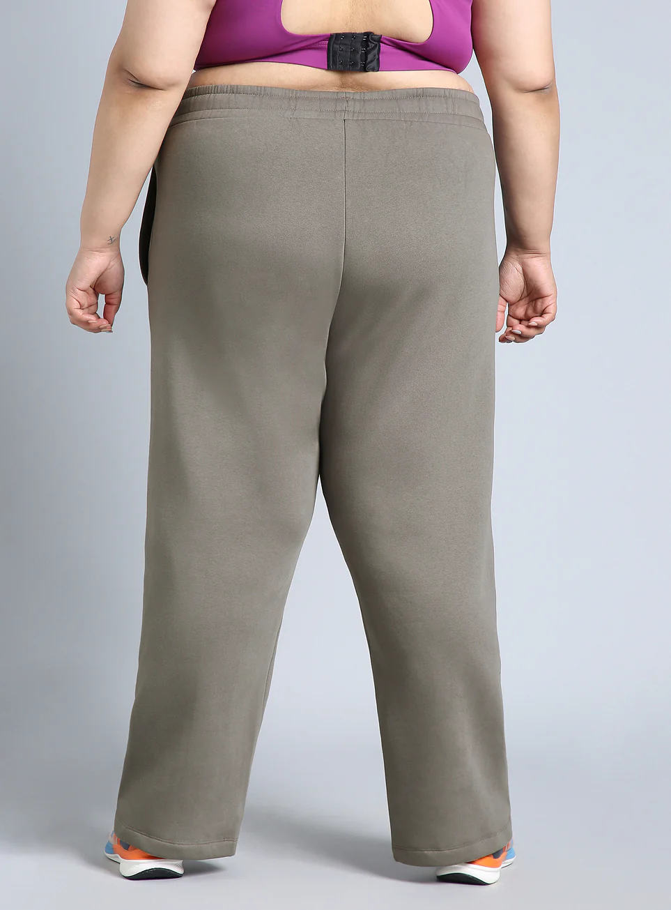 Women's Grey Plus Size Athleisure Trackpants - Image 6