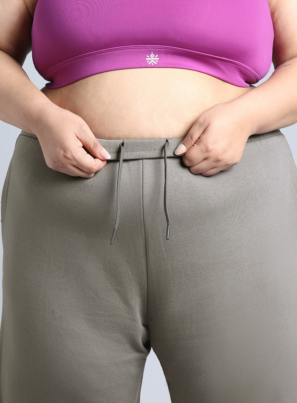 Women's Grey Plus Size Athleisure Trackpants - Image 8