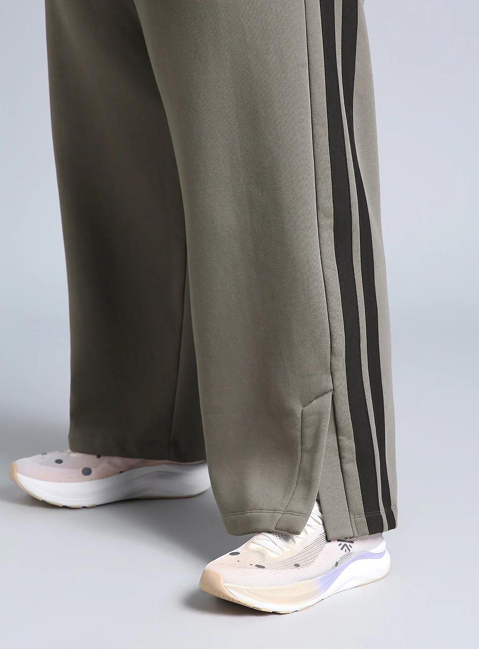 Women's Grey Plus Size Elevated Athleisure Trackpants - Image 8