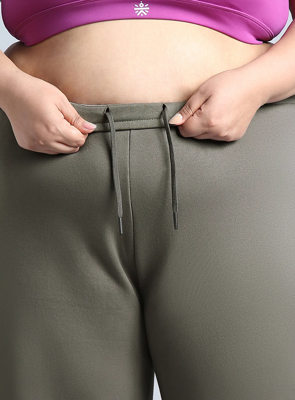 Women's Grey Plus Size Utility Joggers - Image 11
