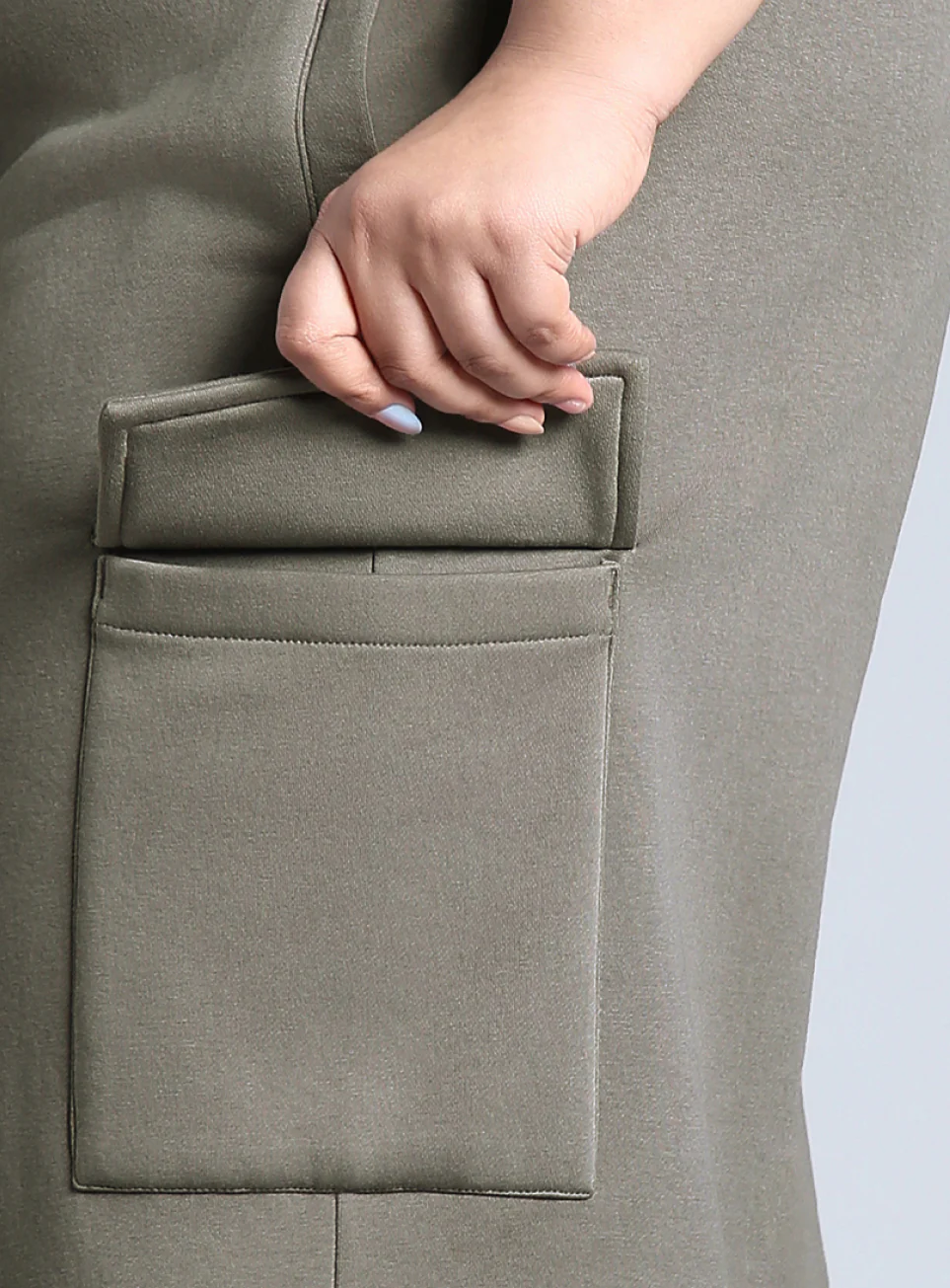 Women's Grey Plus Size Utility Joggers - Image 8