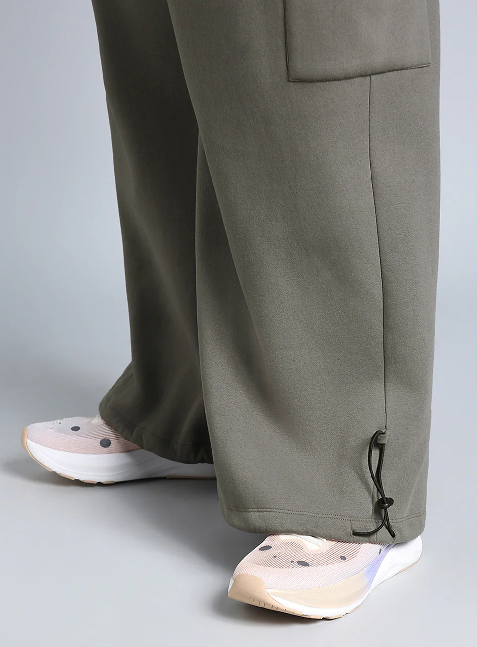 Women's Grey Plus Size Utility Joggers - Image 9
