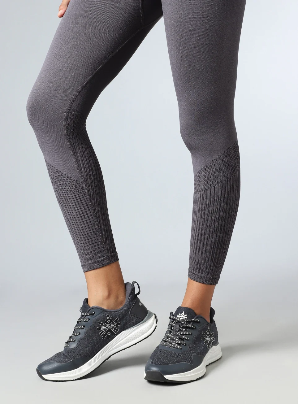 Women's Grey Power Move Seamless Tights - Image 7