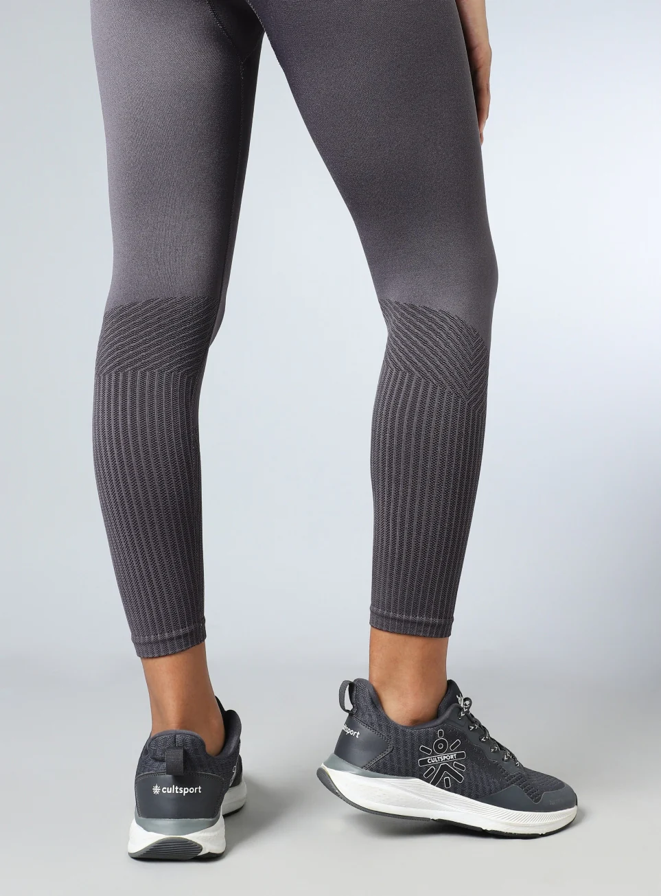 Women's Grey Power Move Seamless Tights - Image 8