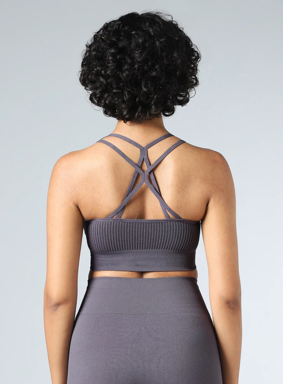 Women's Grey Powerflow Medium Support Seamless Bra - Image 6