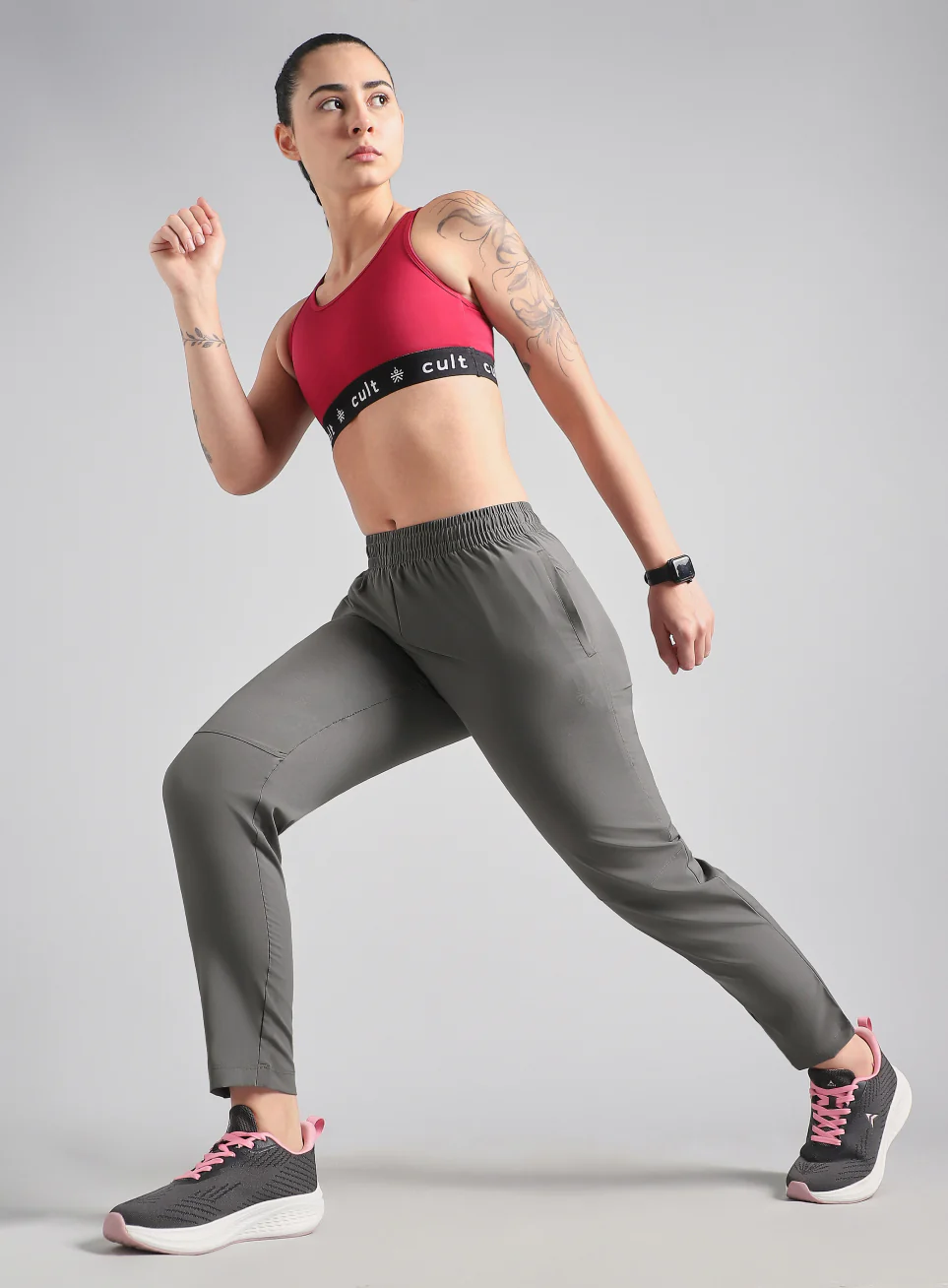 Women's Grey The Run Project Trackpant - Image 2