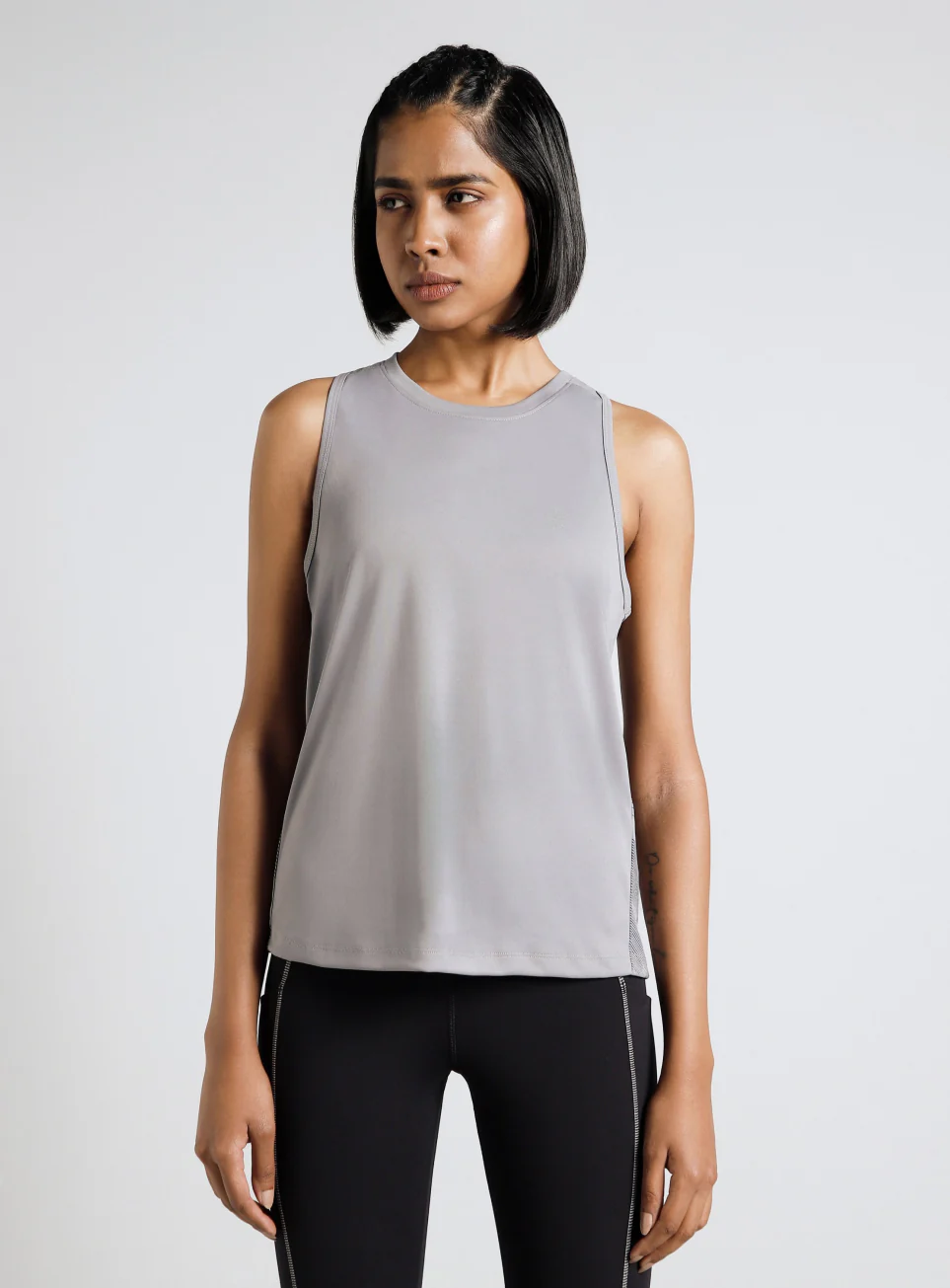 Women's Grey Urban Camo Running Tank Top - Image 4