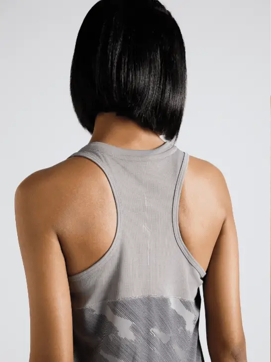 Women's Grey Urban Camo Running Tank Top - Image 8
