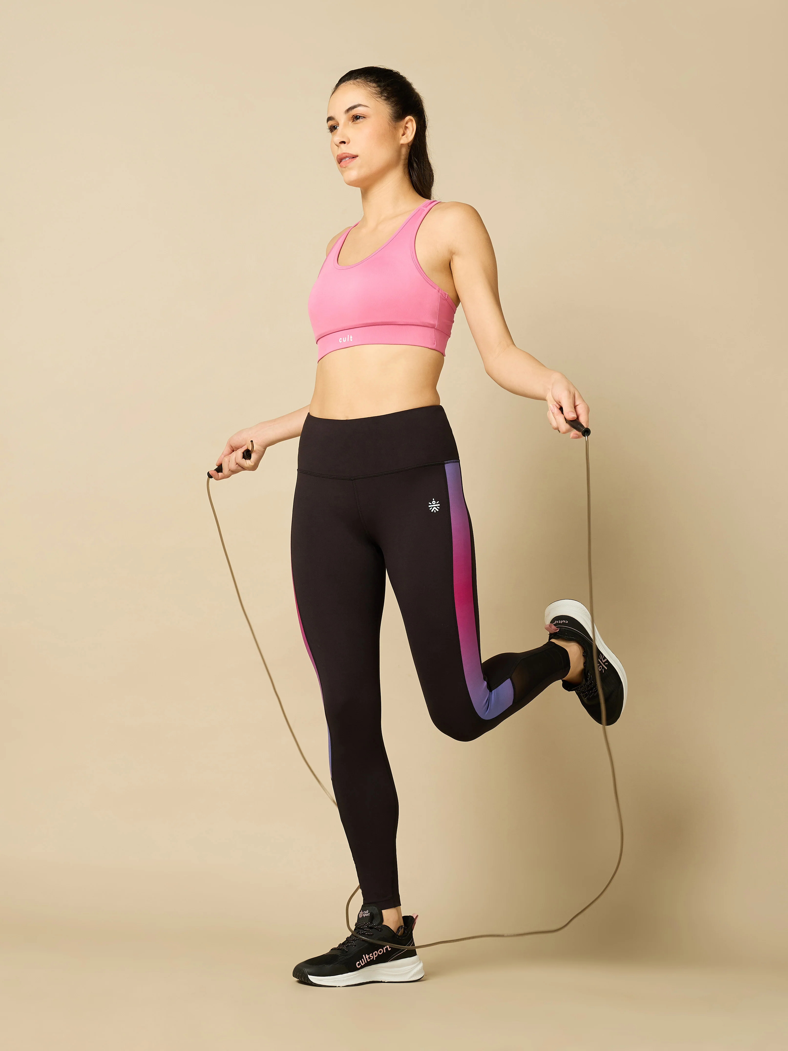 Women's Gym and Train Black Tights - Image 2
