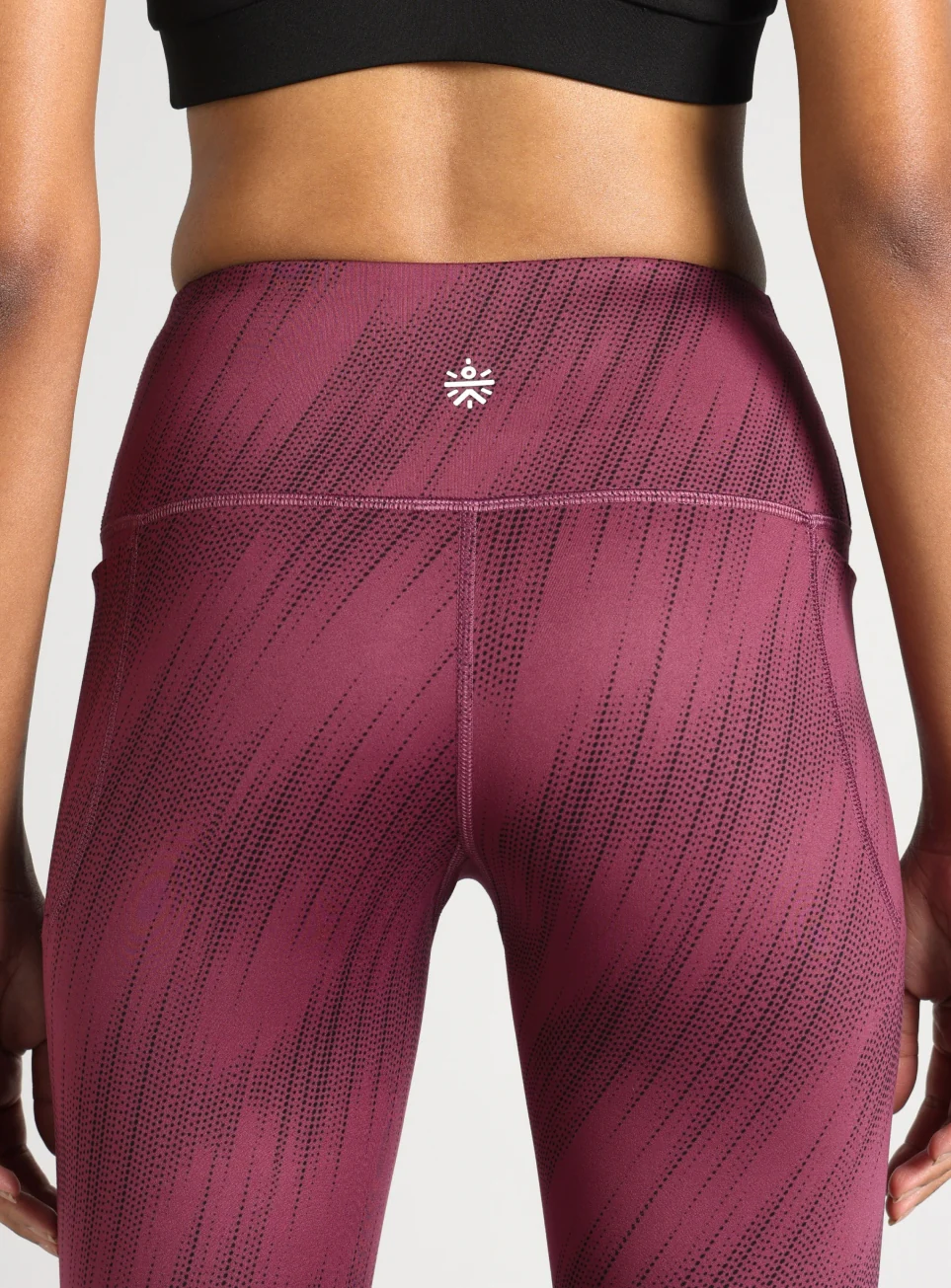 Women's Maroon Train All Day Printed COMflex Tights - Image 7