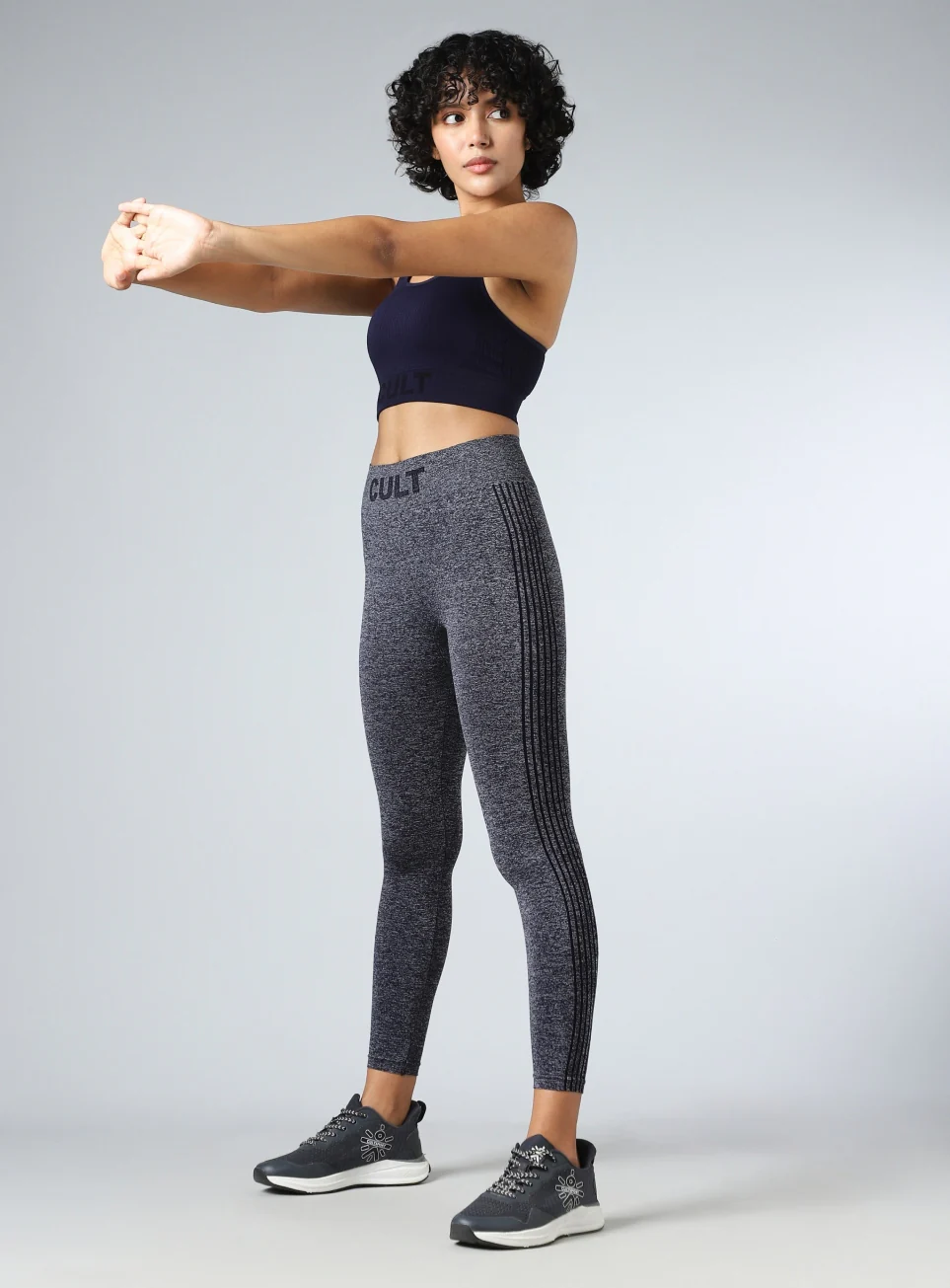 Women's Navy Momentum Seamless Tights - Image 3