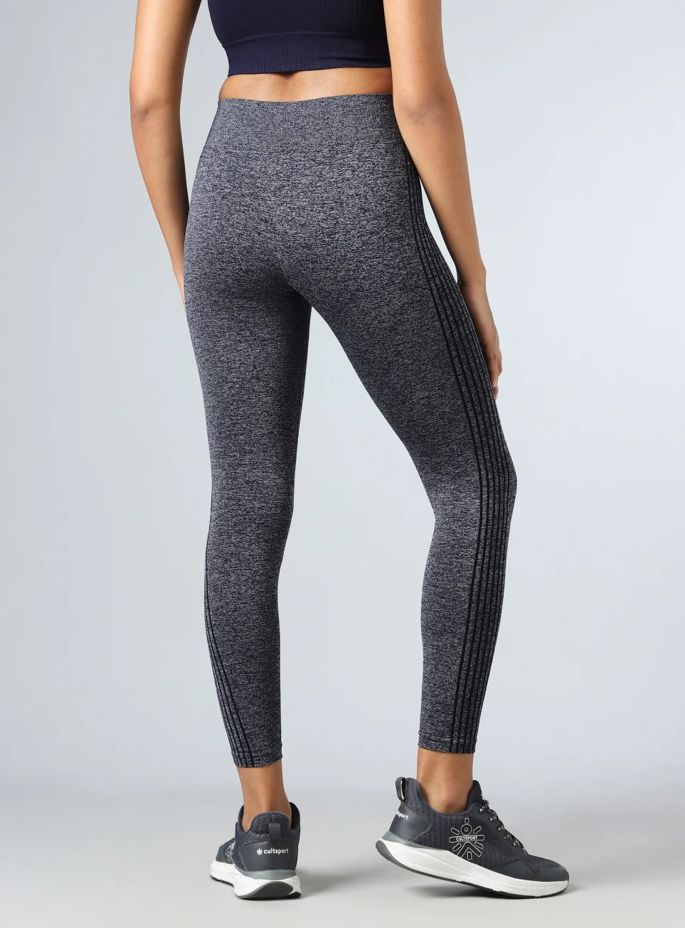 Women's Navy Momentum Seamless Tights - Image 6