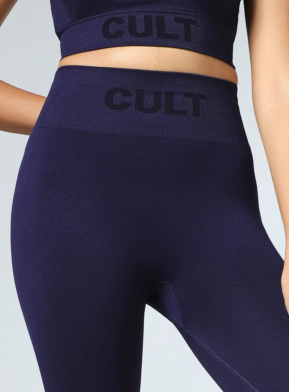 Women's Navy Power Move Seamless Tights - Image 9
