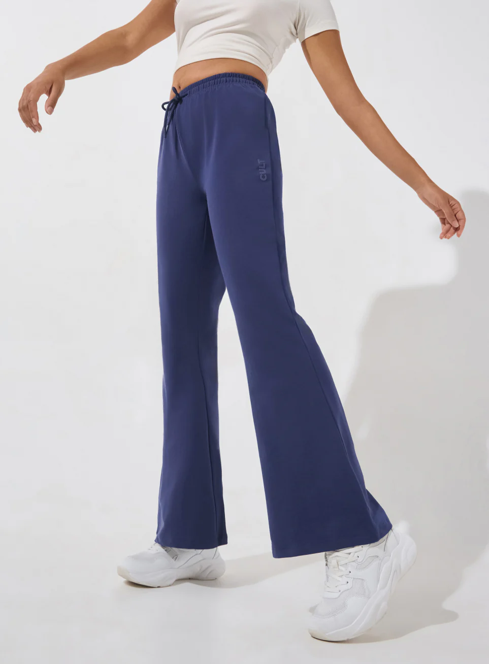 Women's Navy Soft Form Flow Flared Pants