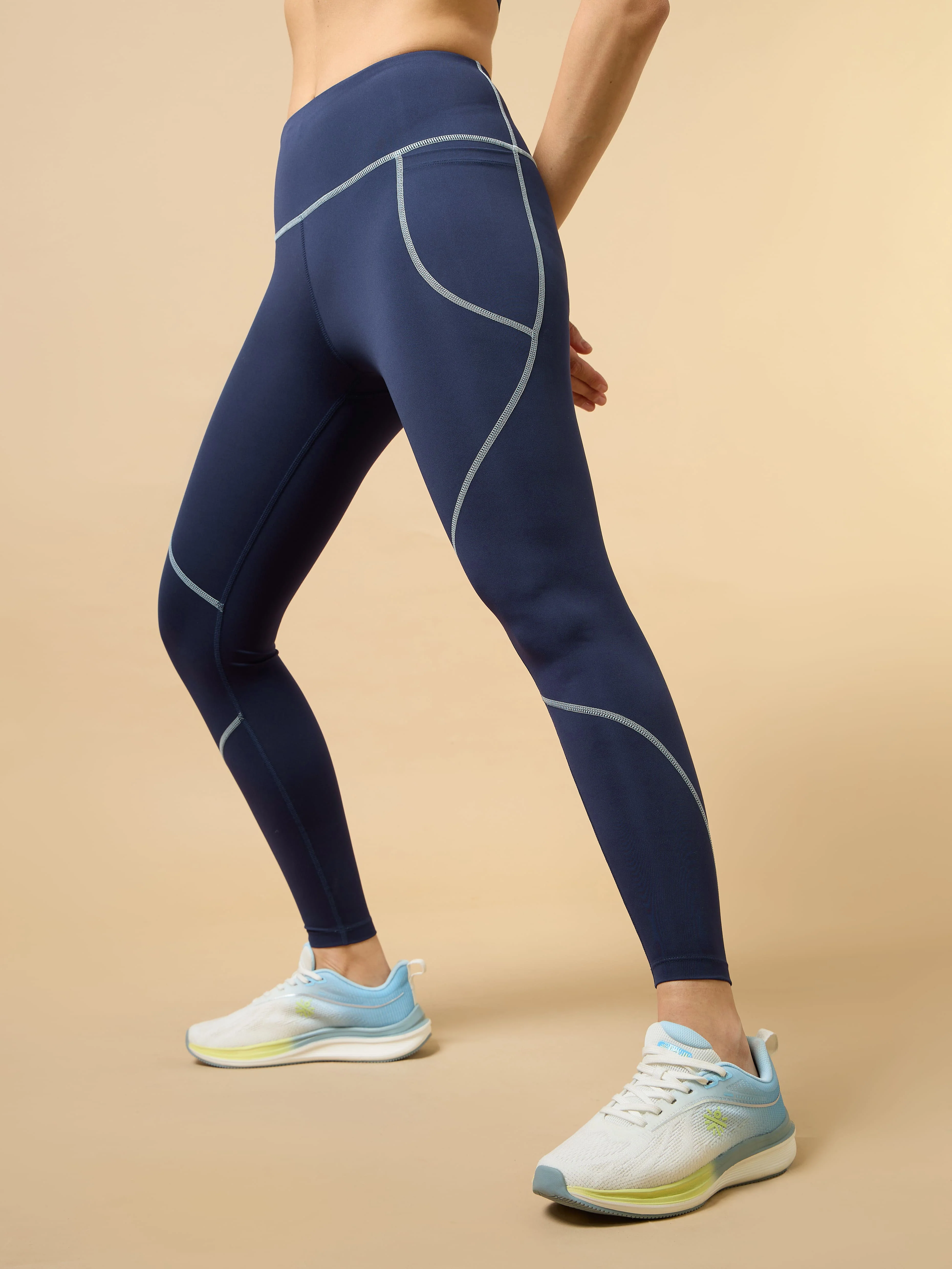 Women's Navy True Performance Sculpted COMFlex Tights