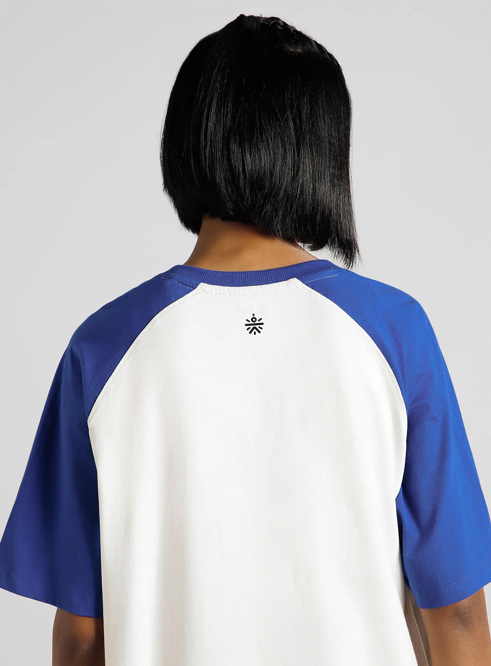 Women's Off White Retro Block Graphic Oversized T-shirt - Image 9
