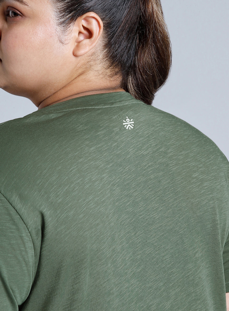 Women's Olive Yoga Flow Plus Size T-shirt - Image 7