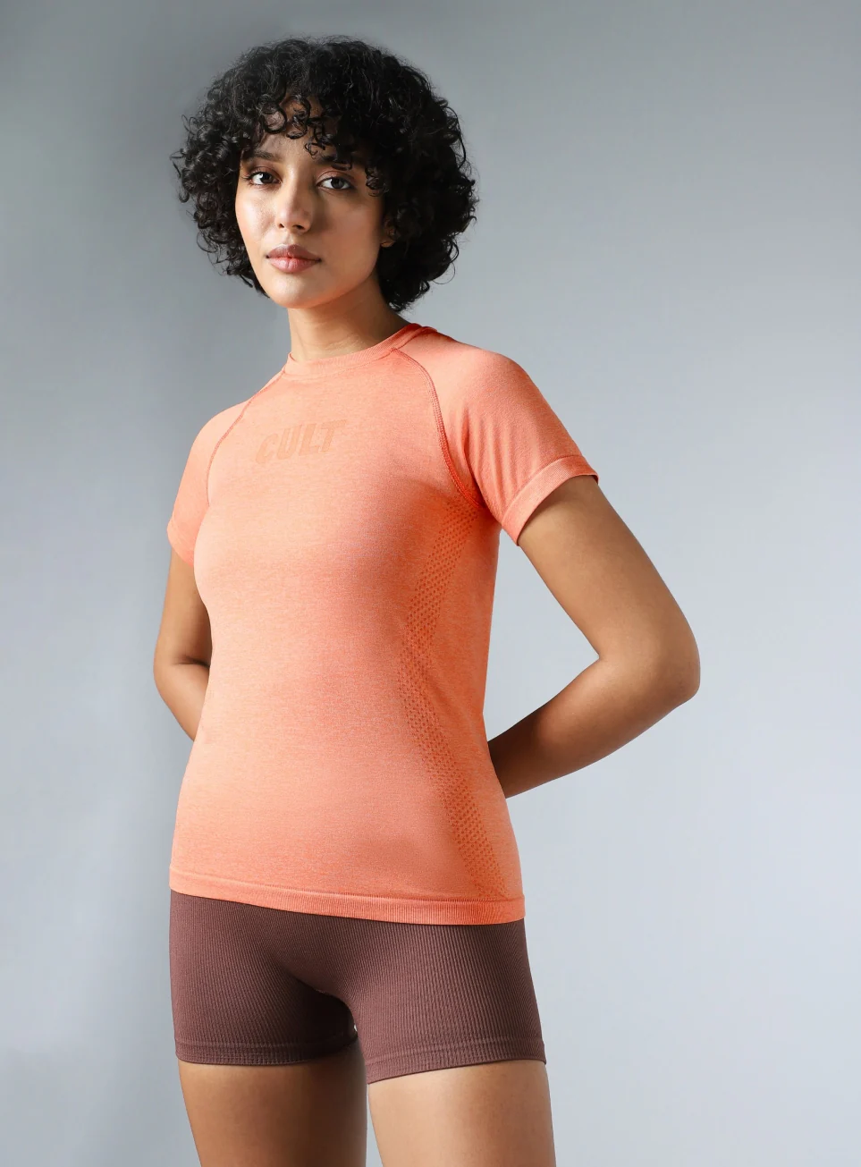 Women's Peach Contour Seamless T-shirt
