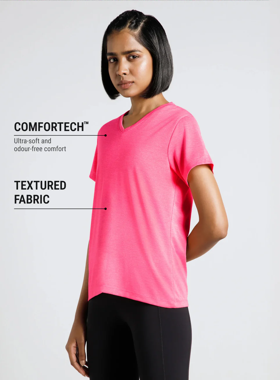 Women's Peach Cult Ulitmate Training COMFORtech™ V-Neck T-shirt - Image 5