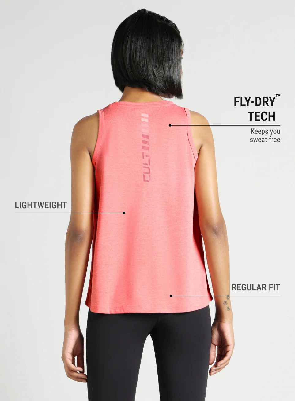 Women's Peach Muscle Up Comfortech Tank - Image 6