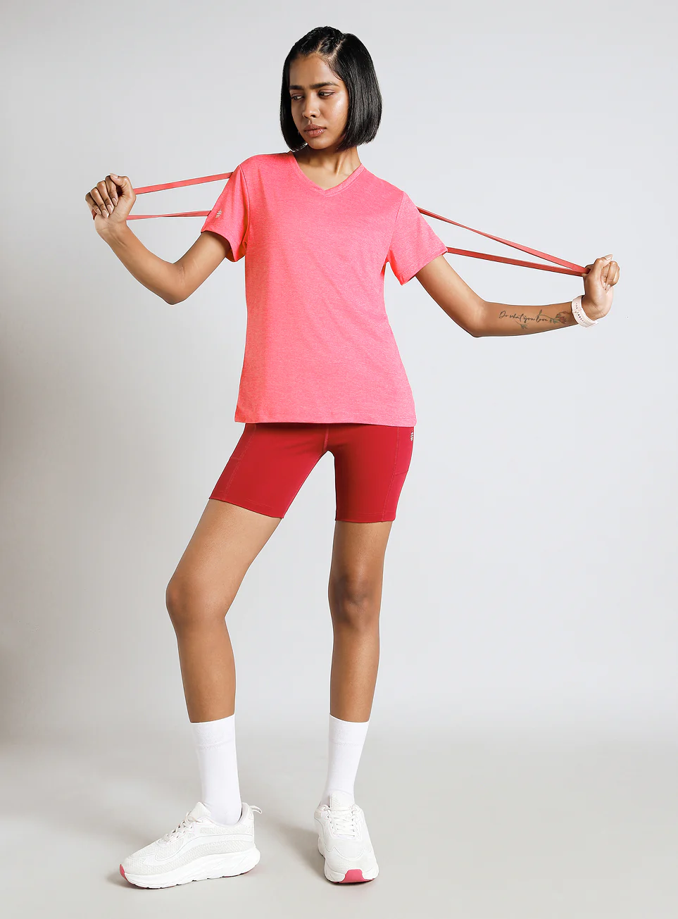 Women's Pink Cult Ulitmate Training COMFORtech™ V-Neck T-shirt - Image 3