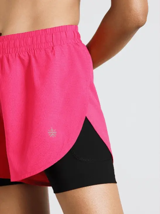 Women's Pink CULT ZERO Ultra Marathon Shorts with In-Built Tights - Image 8