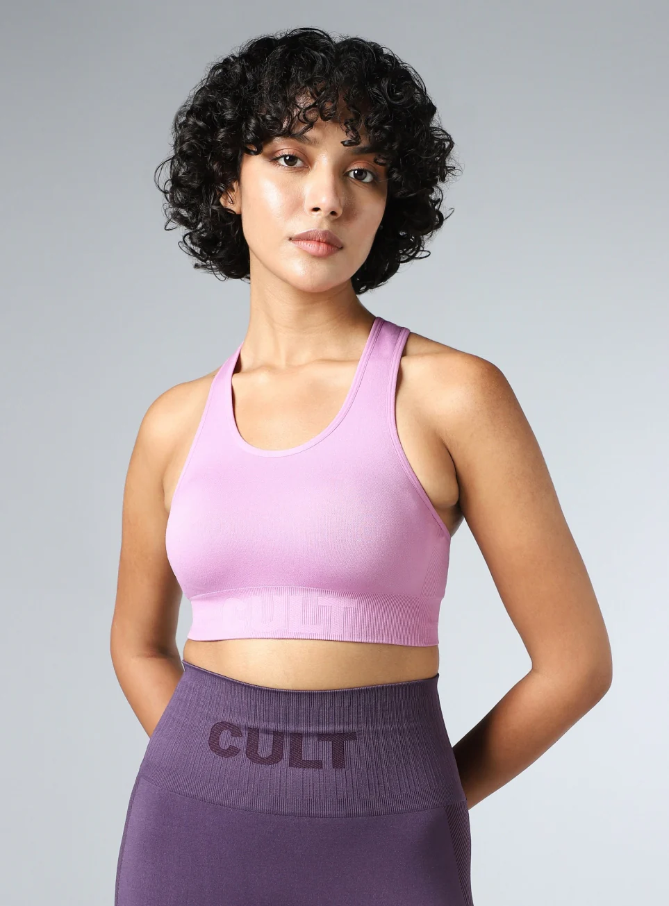 Women's Pink Motion Flow Medium Support Seamless Bra