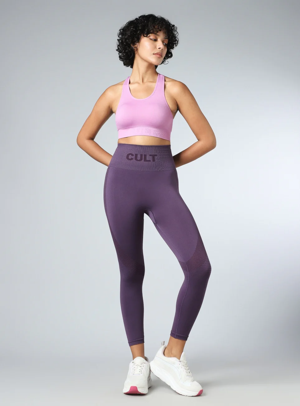 Women's Pink Motion Flow Medium Support Seamless Bra - Image 3