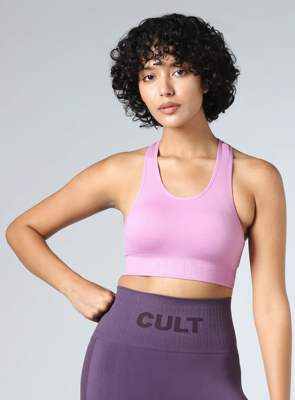 Women's Pink Motion Flow Medium Support Seamless Bra - Image 4