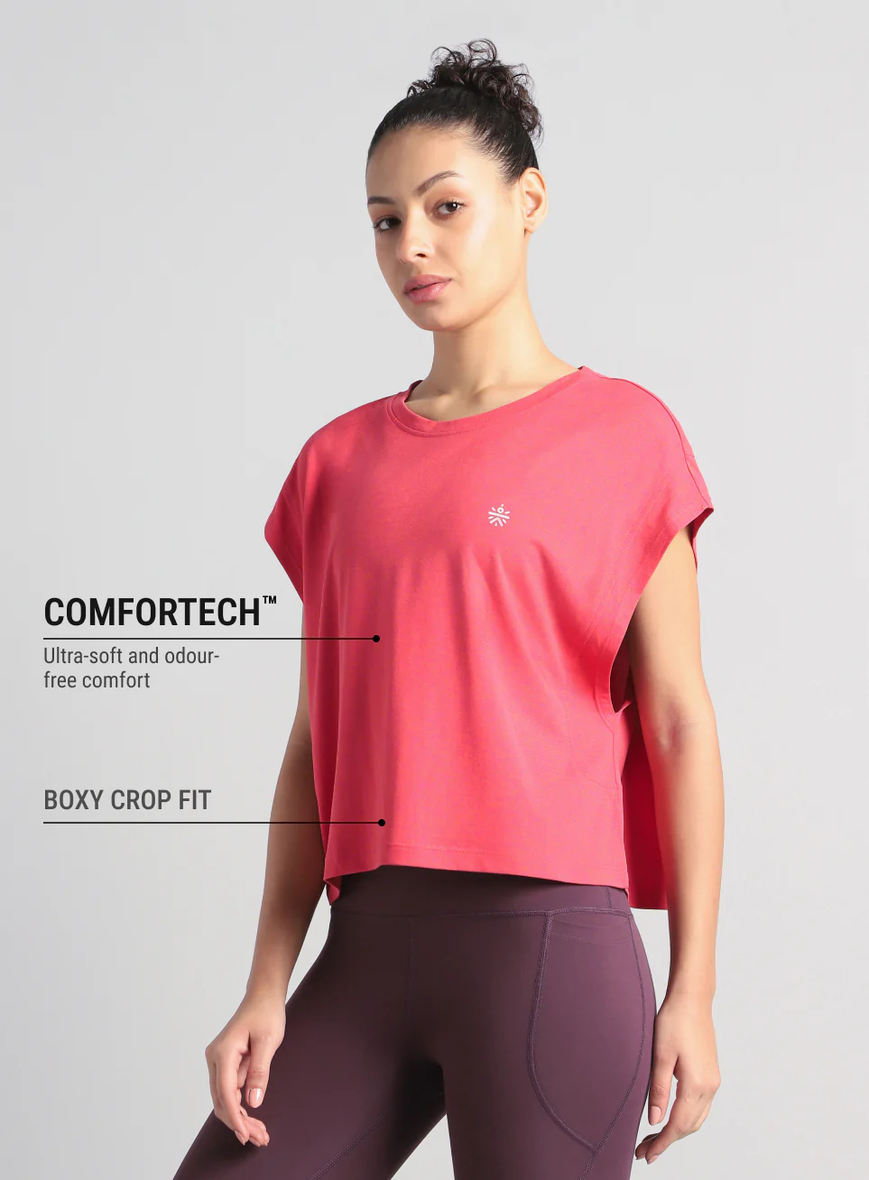 Women's Pink Muscle Flex COMFORtech T-shirt - Image 5