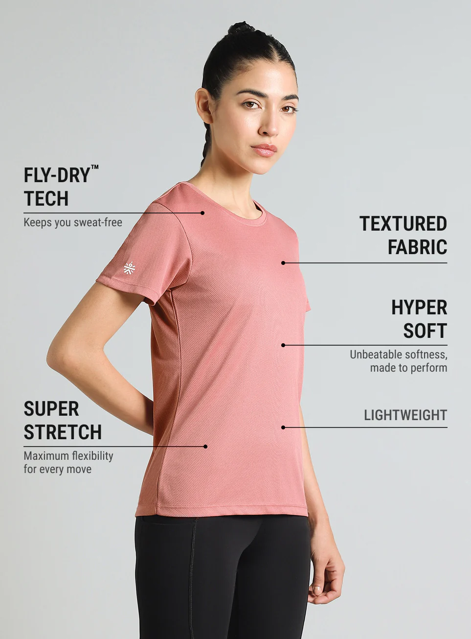 Women's Pink Performance T-Shirt - Image 5