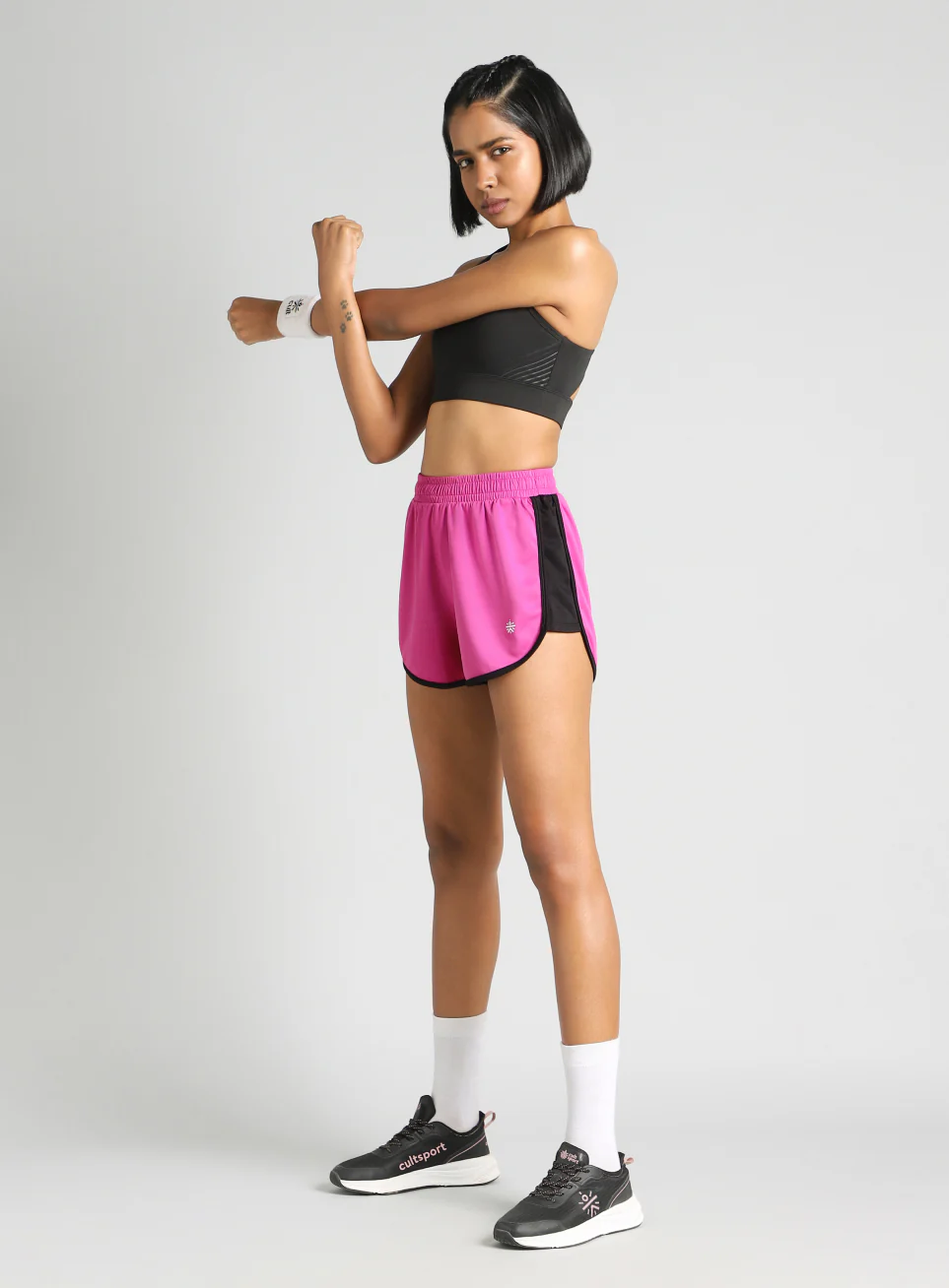 Women's Pink Power Active Shorts - Image 3