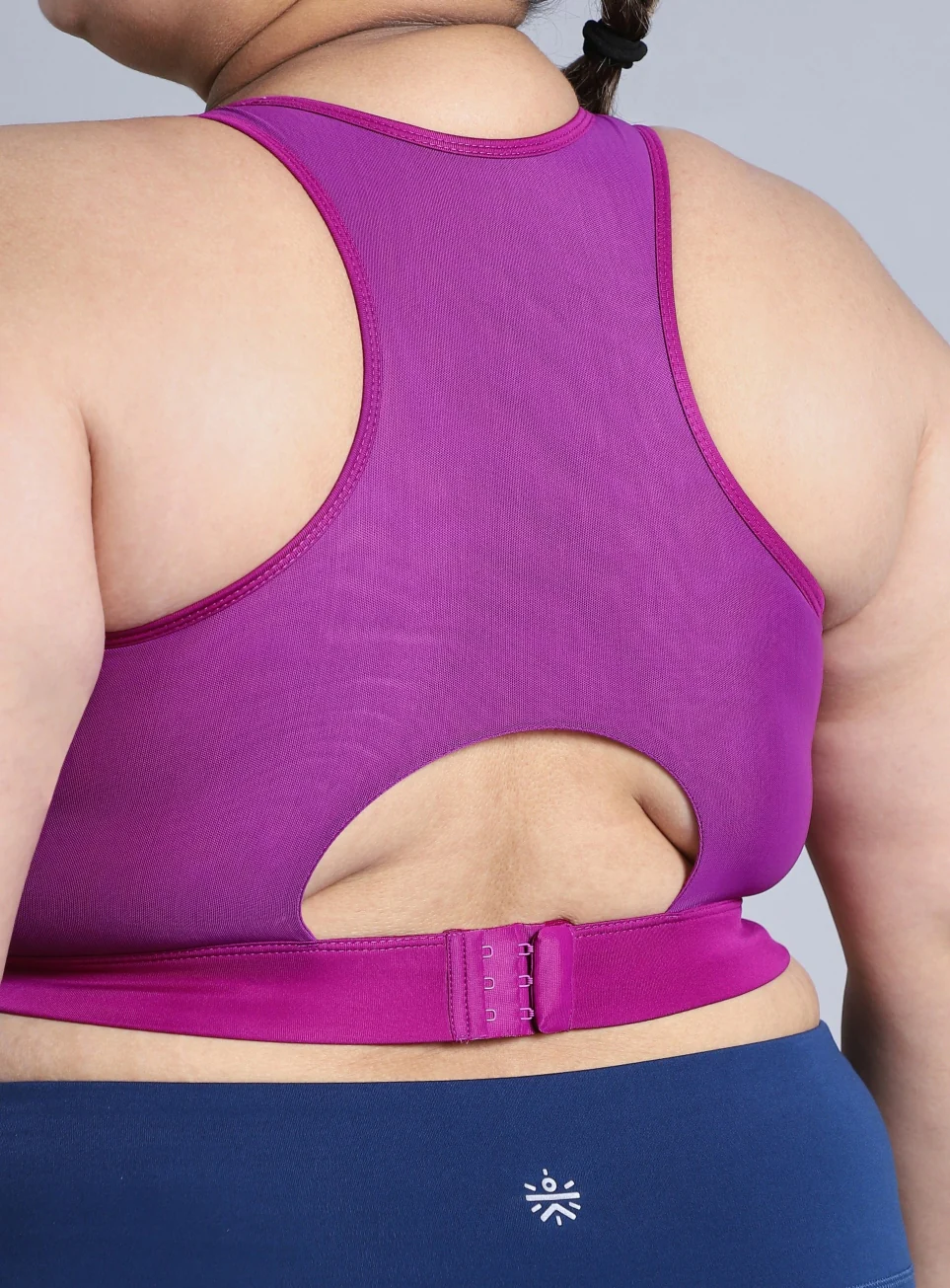 Women's Pink Racerback with Hook High Support Plus Size Sports Bra - Image 8