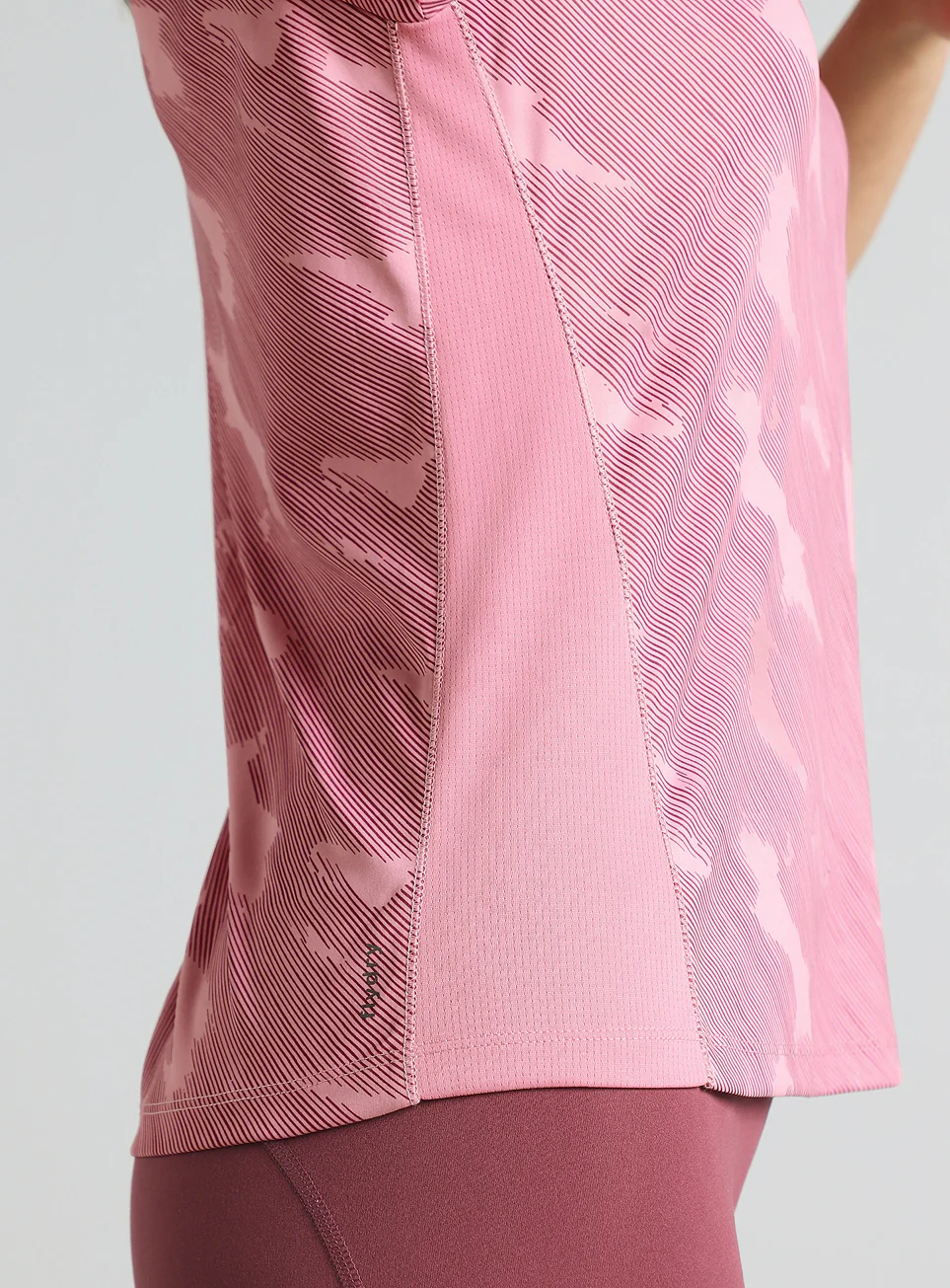 Women's Pink Urban Camo Running T-shirt - Image 10