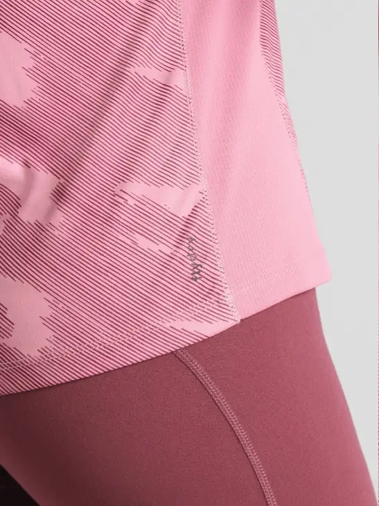Women's Pink Urban Camo Running T-shirt - Image 9