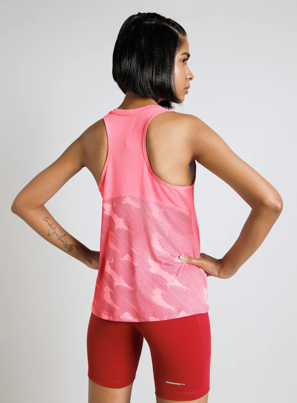 Women's Pink Urban Camo Running Tank Top