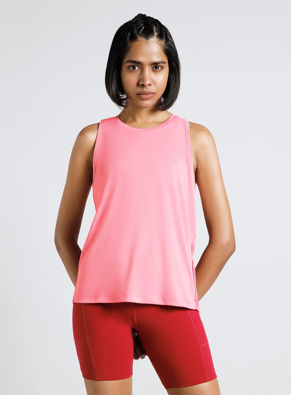 Women's Pink Urban Camo Running Tank Top - Image 4