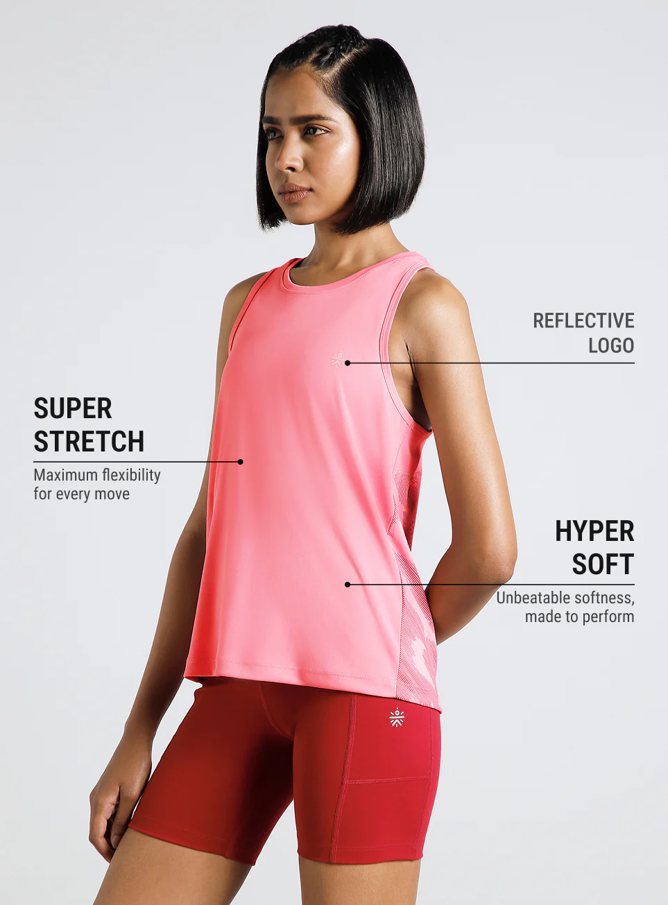 Women's Pink Urban Camo Running Tank Top - Image 5