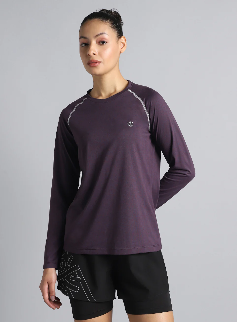 Women's Purple Active Day COMFORtech Full Sleeve T-Shirt