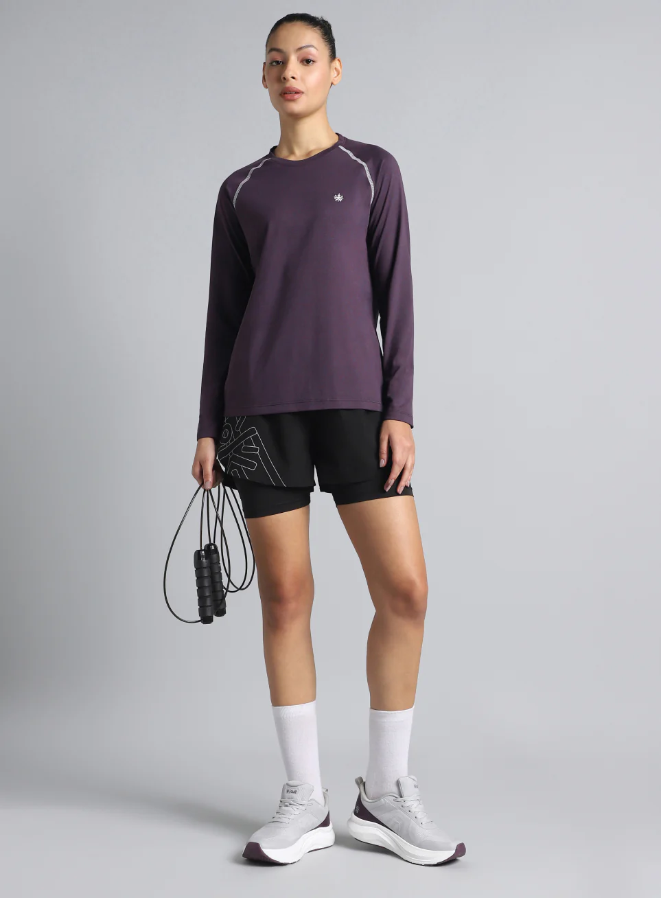 Women's Purple Active Day COMFORtech Full Sleeve T-Shirt - Image 2