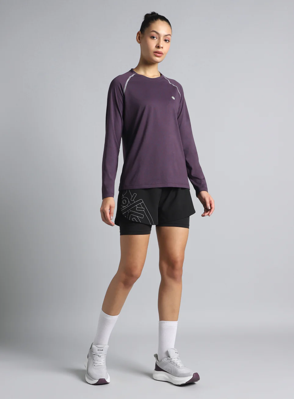 Women's Purple Active Day COMFORtech Full Sleeve T-Shirt - Image 3